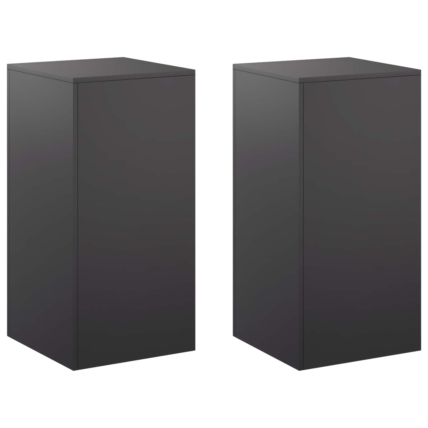 vidaXL Βάση φυτών 2 pcs Μαύρο 40 x 40 x 80 cm Ατσάλι