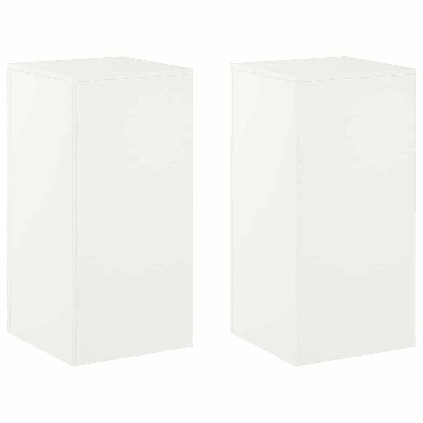 vidaXL Βάση φυτών 2 pcs Λευκό 40 x 40 x 80 cm Ατσάλι