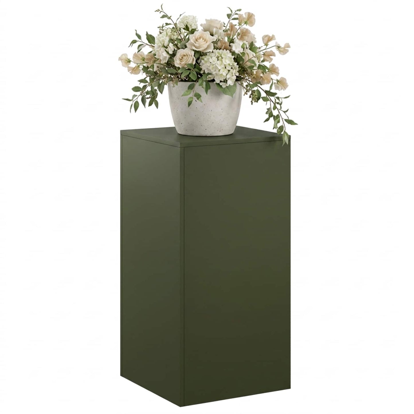 vidaXL Βάση φυτών Λαδί 40 x 40 x 80 cm Ατσάλι Σκληρυθέν στον Αέρα