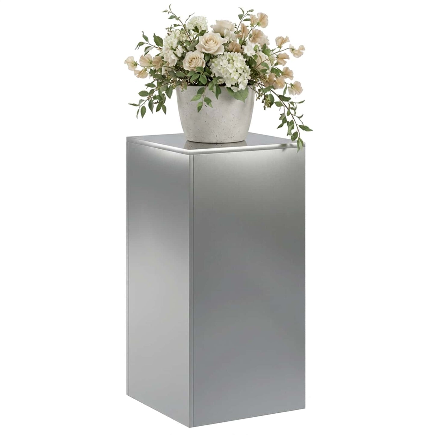 vidaXL Βάση φυτών Ασημί 40 x 40 x 80 cm Ατσάλι