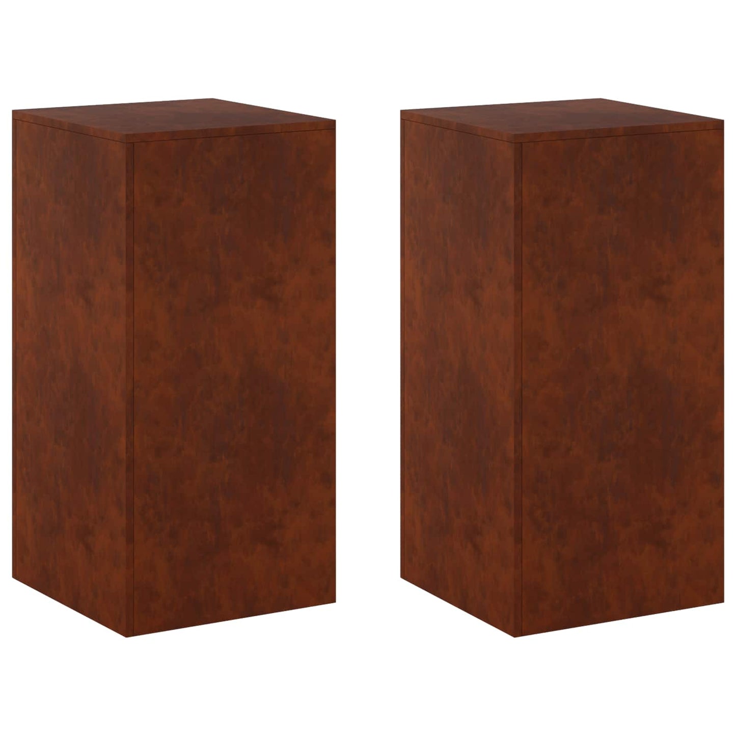 vidaXL Βάση φυτών 2 pcs Σκ rusty 40 x 40 x 80 cm