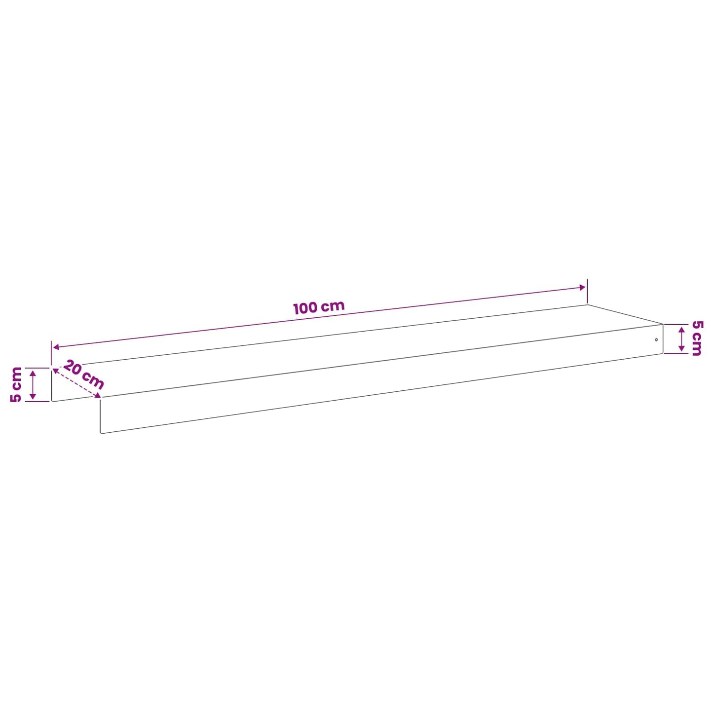 vidaXL Προφίλ επικάλυψης κήπου 10 τμχ. 100 x 20 x 5 εκ.