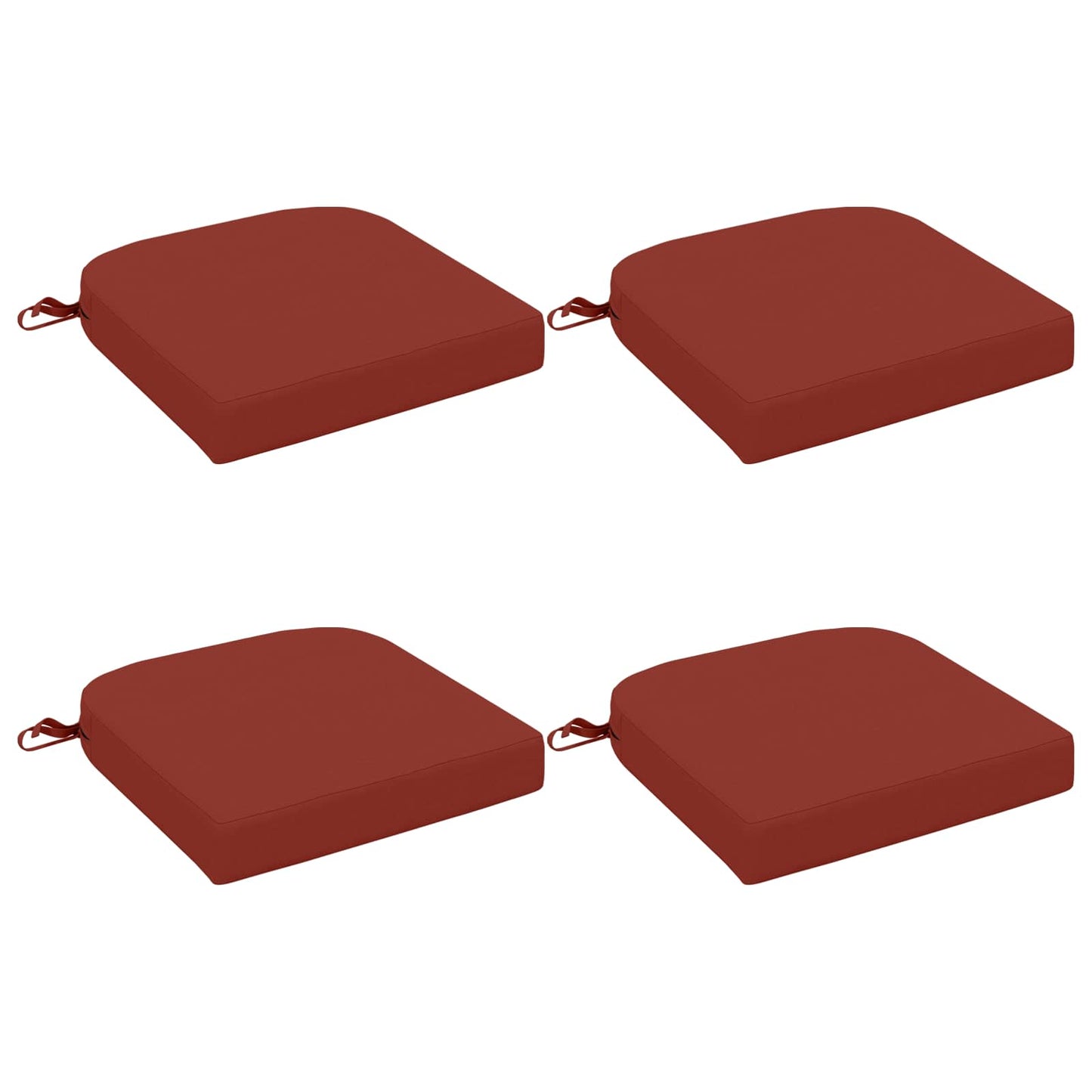 vidaXL Σετ Μαξιλαριών 4 Τεμαχίων SOEST 4 pcs 100% Πολυεστέρας Κόκκινο