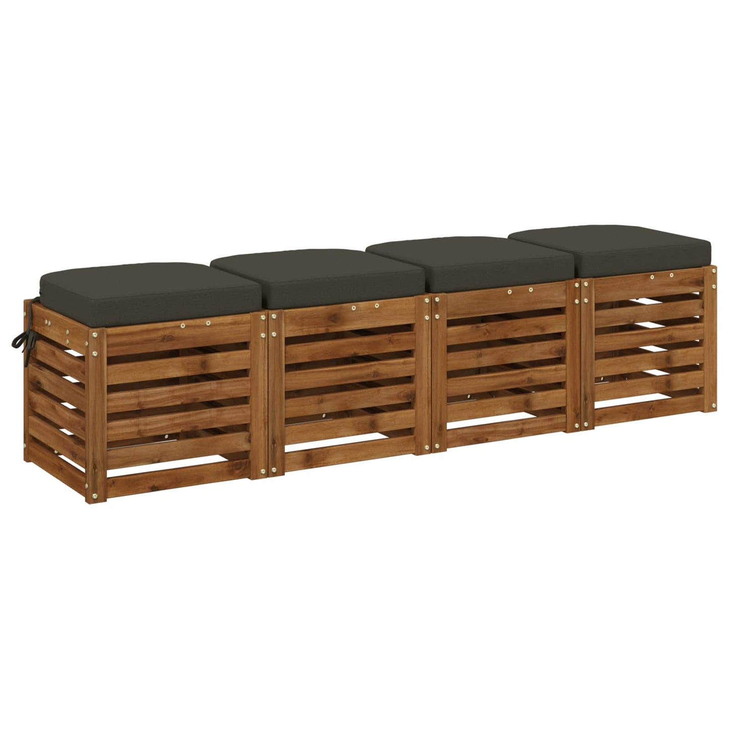 vidaXL Σετ Μαξιλαριών 4 Τεμαχίων SOEST 4 pcs 100% Πολυεστέρας Ανθρακί