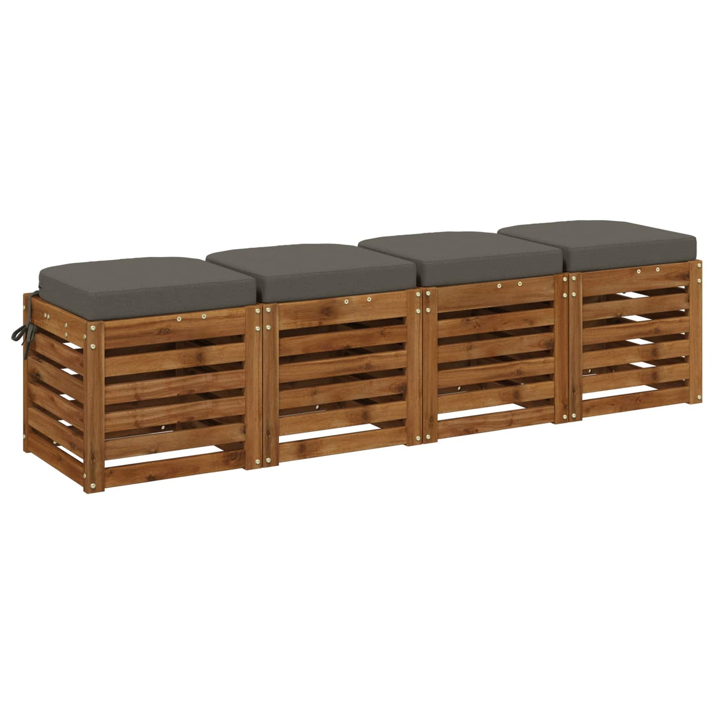 vidaXL Σετ Μαξιλαριών 4 Τεμαχίων SOEST 4 pcs 100% Πολυεστέρας Γκρι