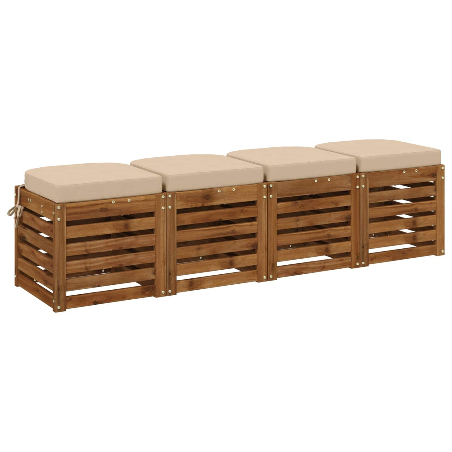 vidaXL Σετ Μαξιλαριών 4 Τεμαχίων SOEST 4 pcs 100% Πολυεστέρας Κρεμ