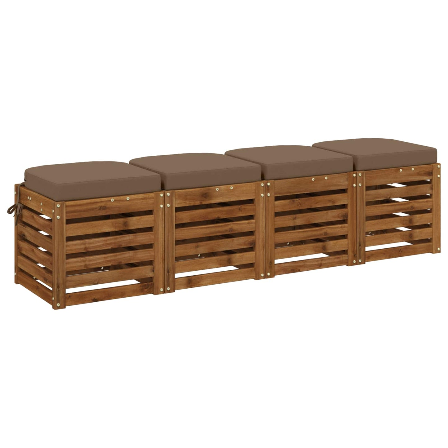 vidaXL Σετ Μαξιλαριών 4 Τεμαχίων SOEST 4 pcs 100% Πολυεστέρας Taupe