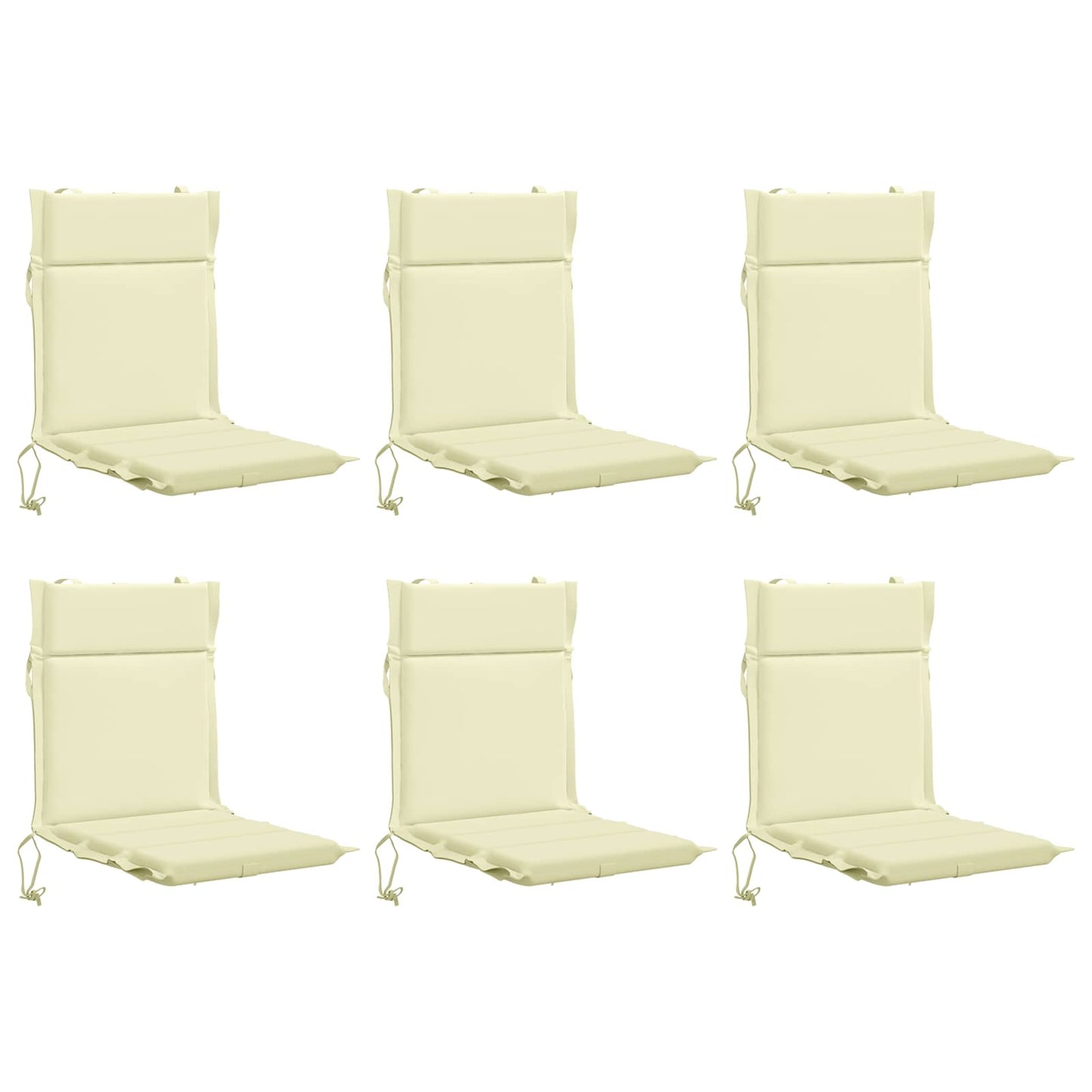 vidaXL Σέτ Μαξιλαριών Υψηλής Πλάτης 6 Τεμαχίων GEMERT 6 pcs Κρεμ