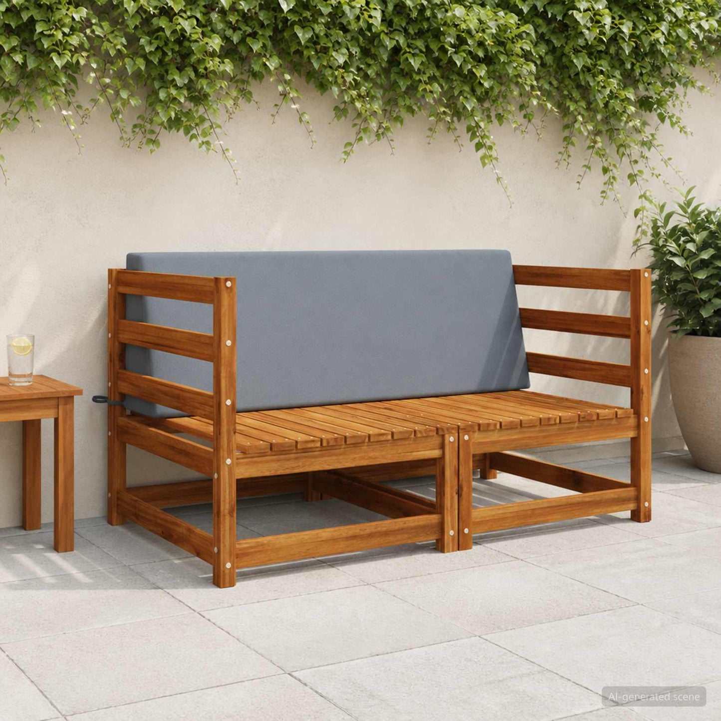vidaXL Μαξιλάρι πλάτης SOEST 100% Πολυεστέρας Μπλε 120 x 20 x 40 cm
