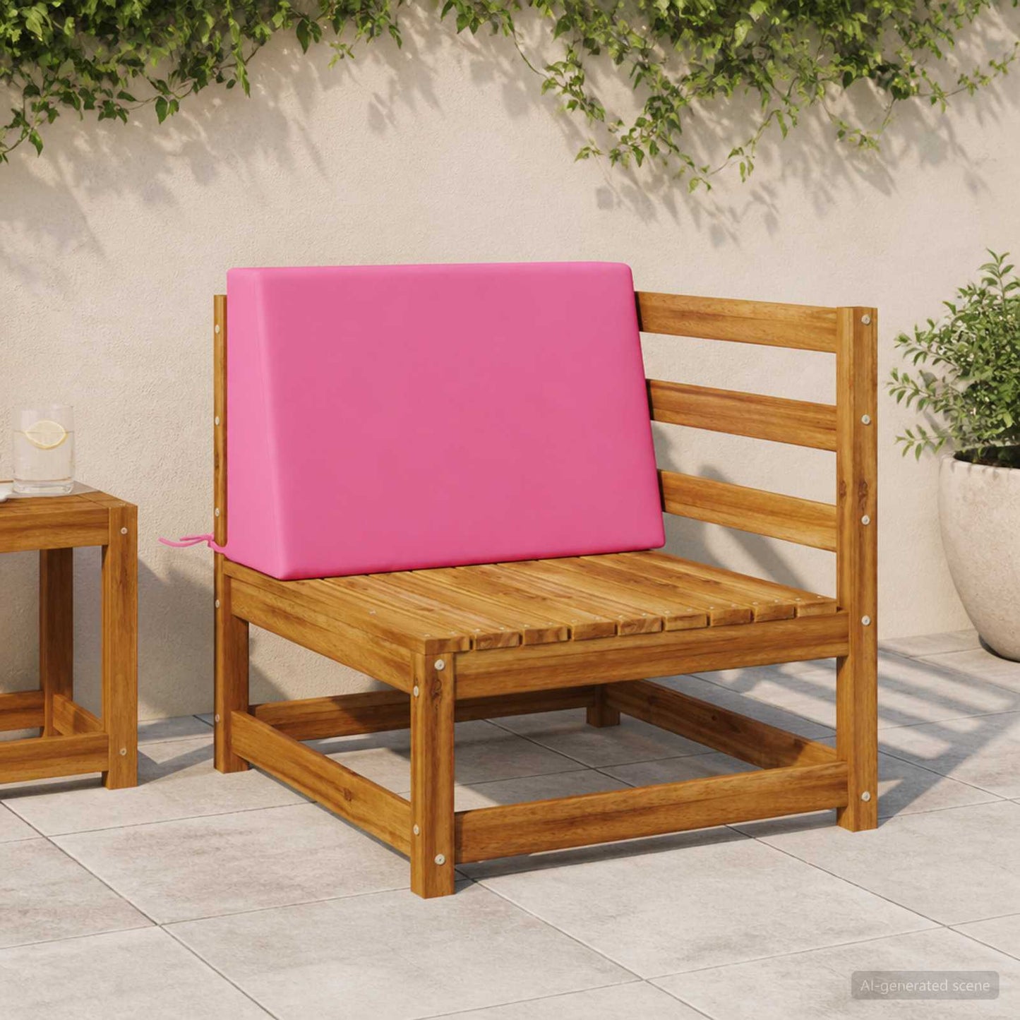 vidaXL Μαξιλάρι πλάτης SOEST 100% Πολυεστέρας Ροζ 60 x 20 x 40 cm