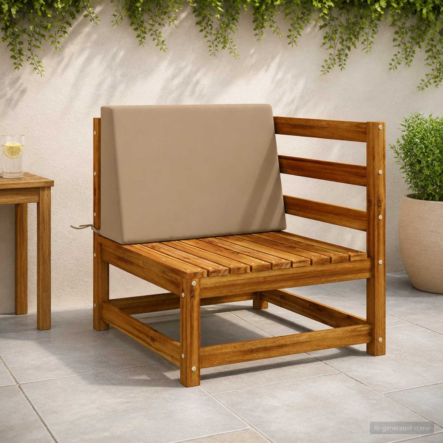 vidaXL Μαξιλάρι πλάτης SOEST 100% Πολυεστέρας Taupe 60 x 20 x 40 cm