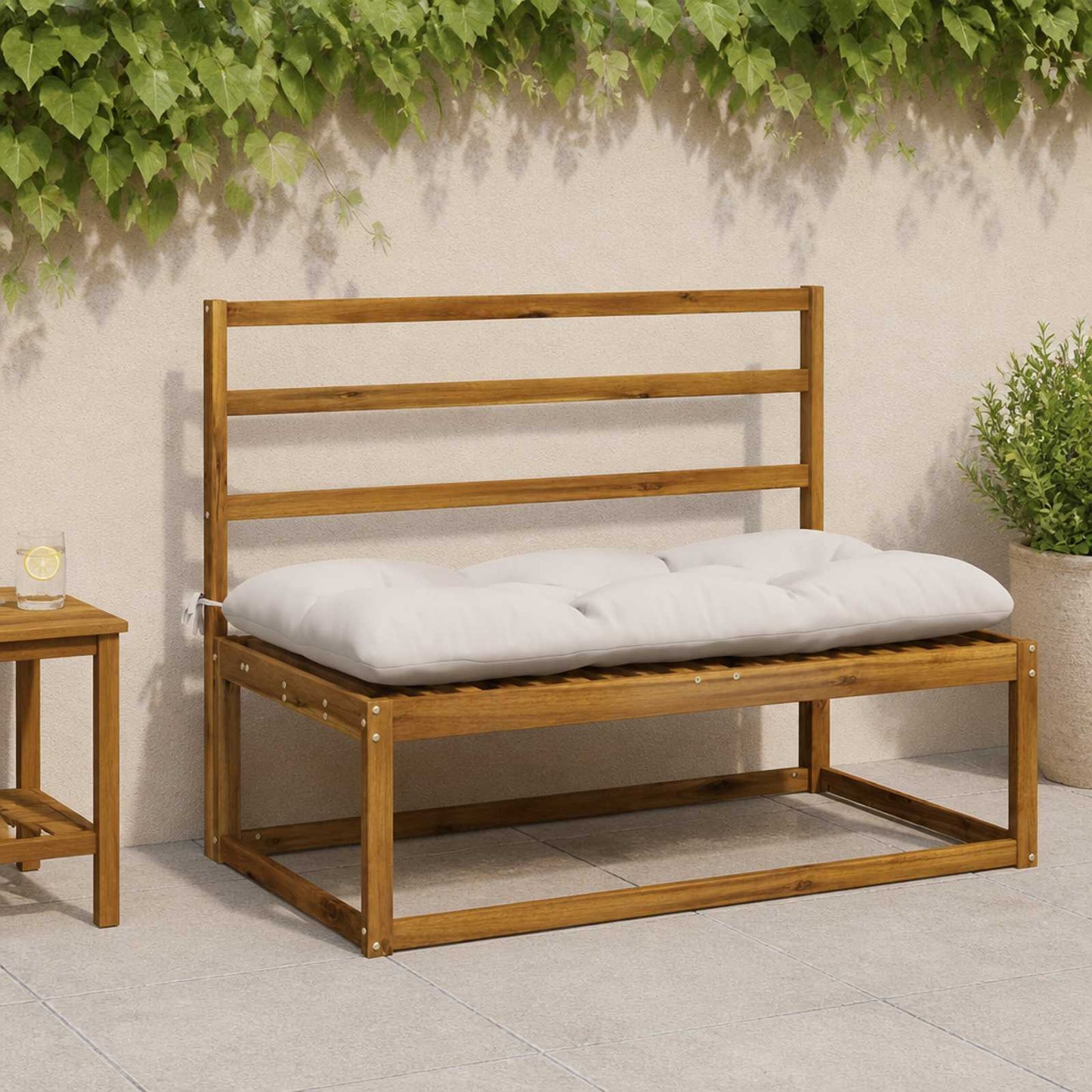 vidaXL Μαξιλάρι πάγκου VIANEN 100% Πολυεστέρας Λευκό 100 x 60 x 12 εκ