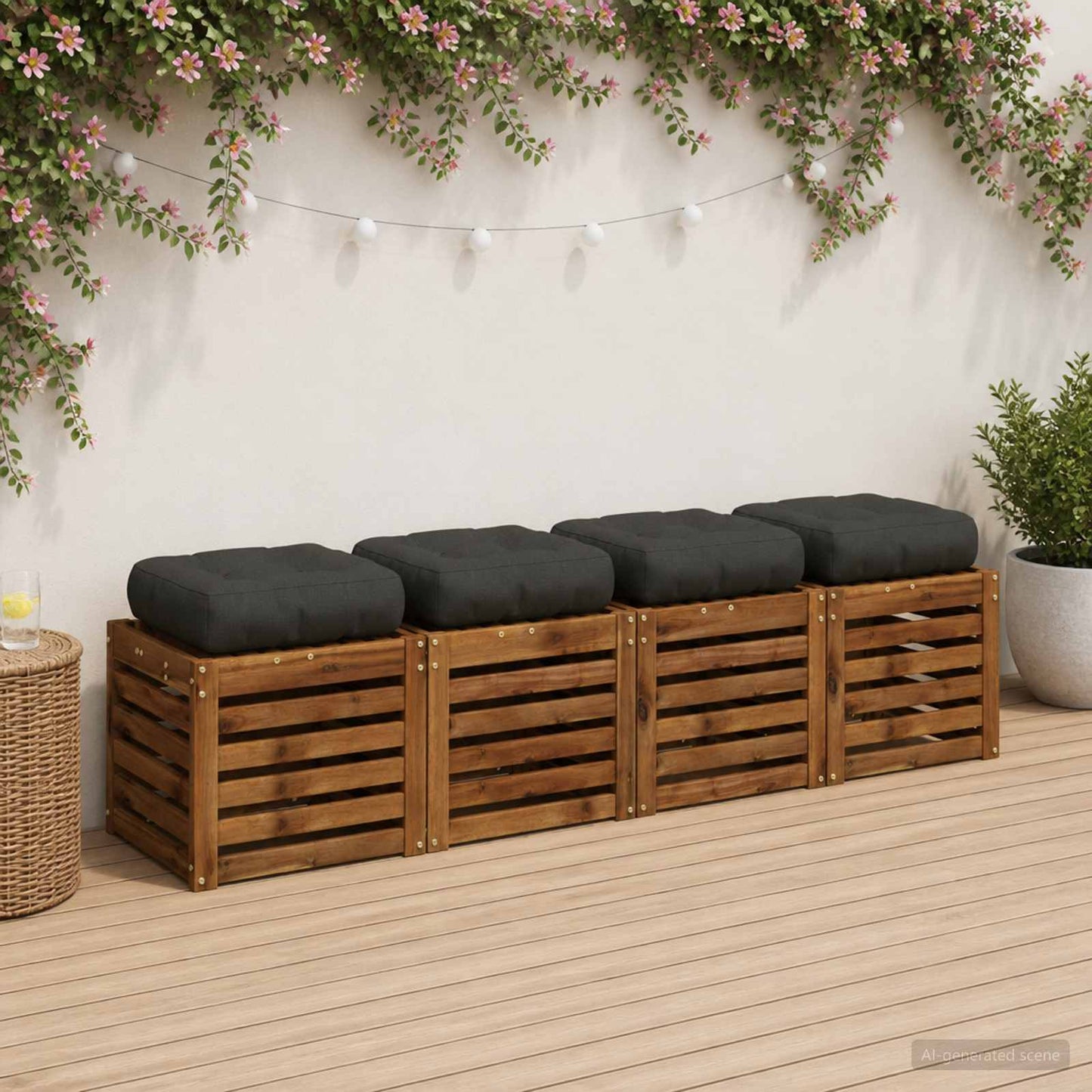 vidaXL Μαξιλάρια καθιστικού 4 κομματιών VIANEN 4 pcs 100% Πολυεστέρας