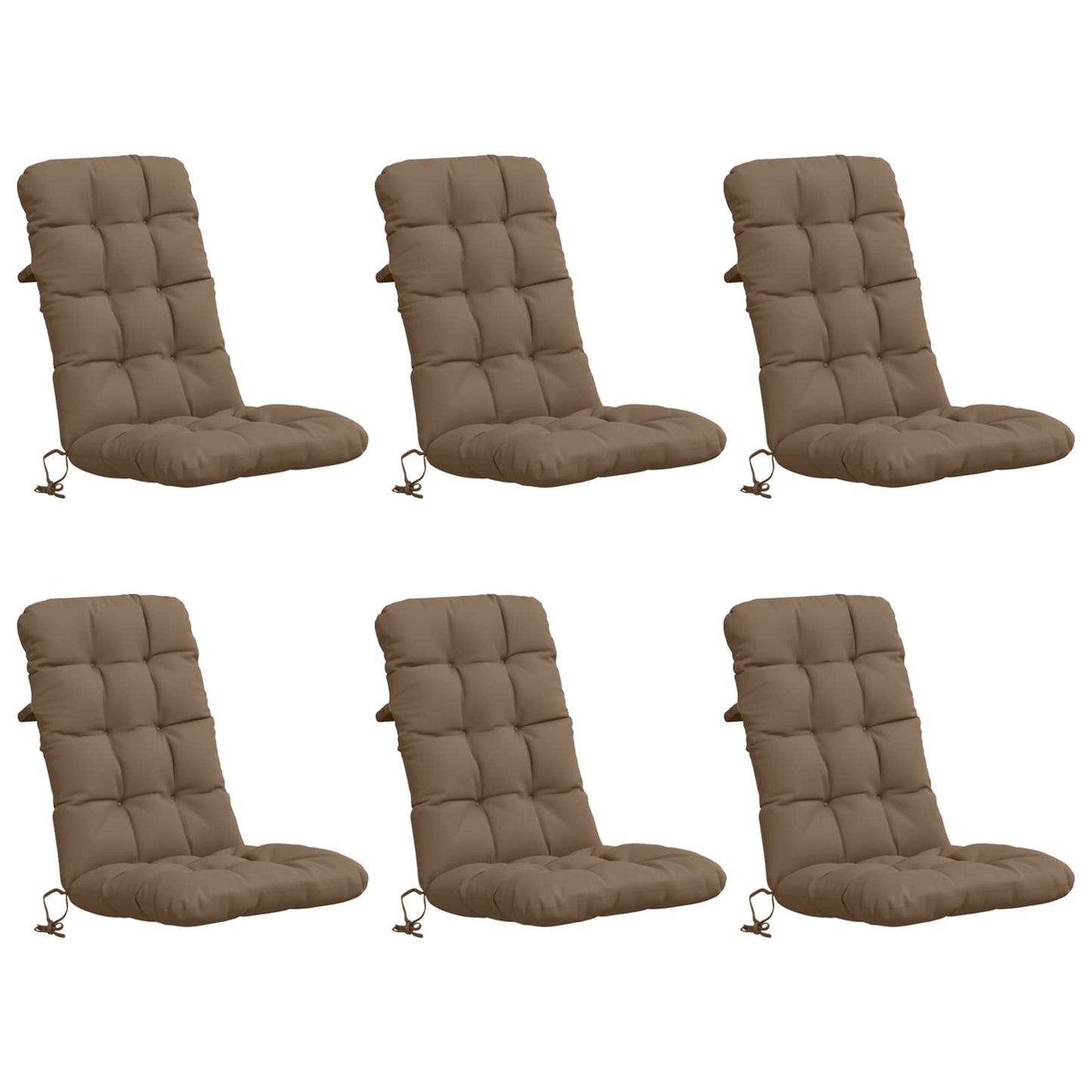 vidaXL Σέτ Μαξιλαριών Υψηλής Πλάτης 6 Τεμαχίων VIANEN 6 pcs Taupe