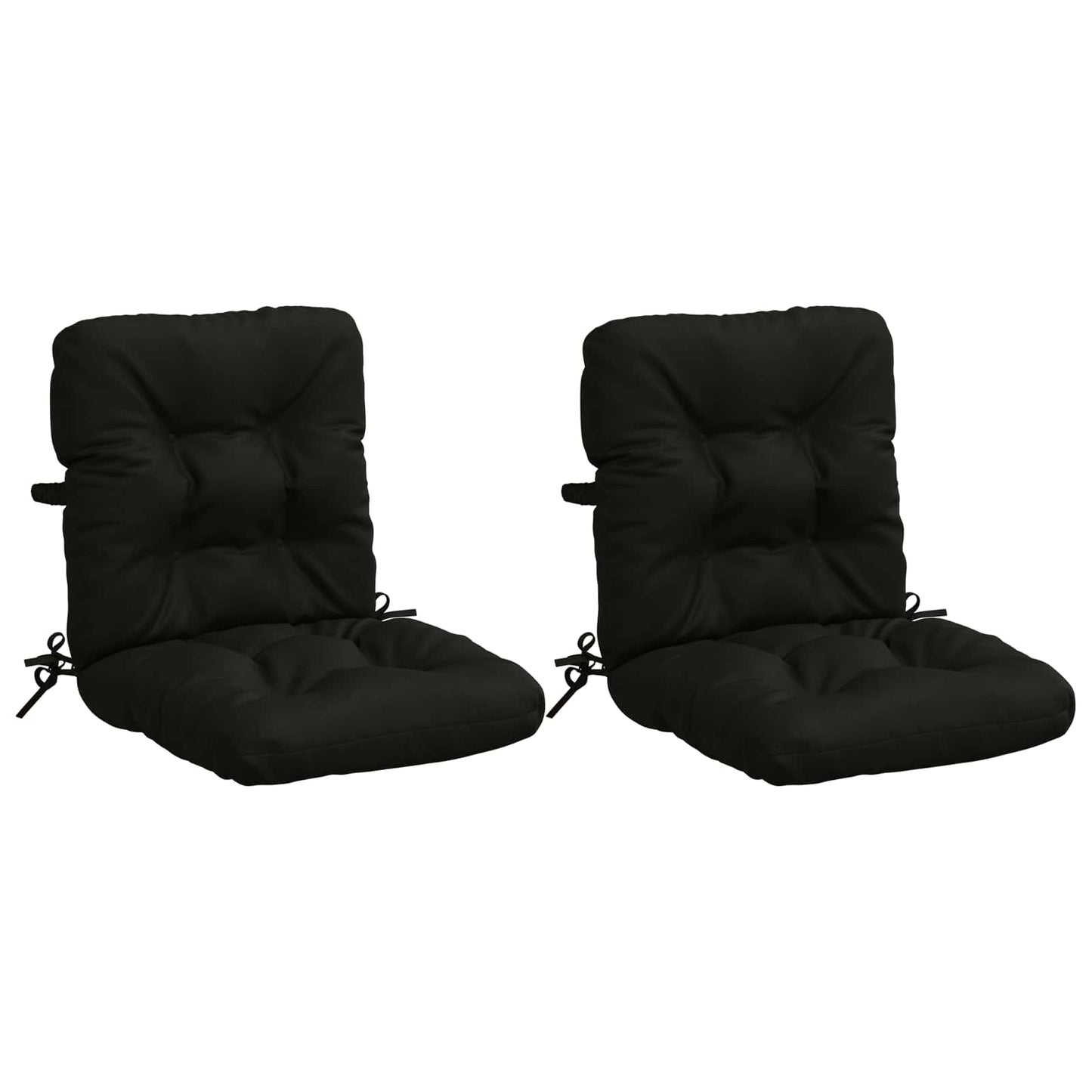 vidaXL Σέτ Μαξιλαριών Υψηλής Πλάτης 2 Τεμαχίων VIANEN 2 pcs Μαύρο