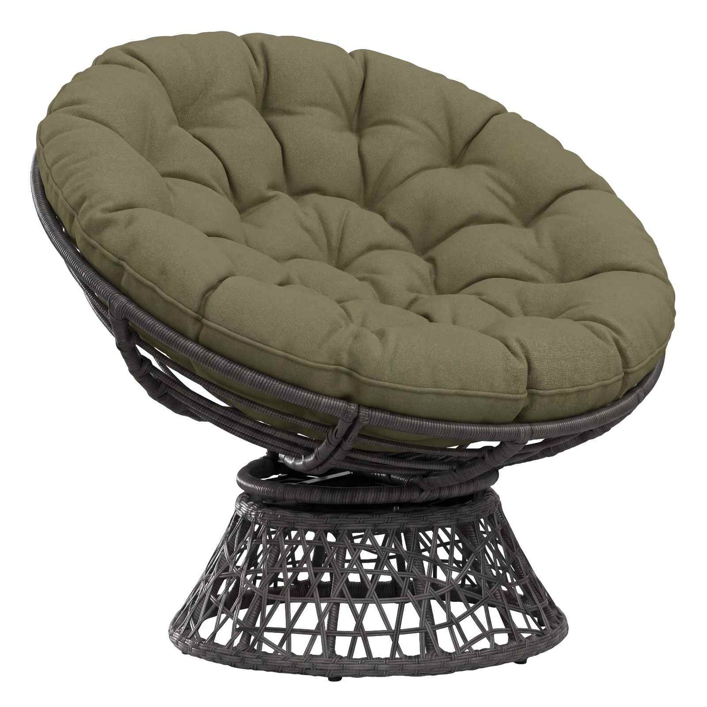 vidaXL Μαξιλάρι Papasan VIANEN 100% Πολυεστέρας Λαδί Ø 130 x 12 εκ.