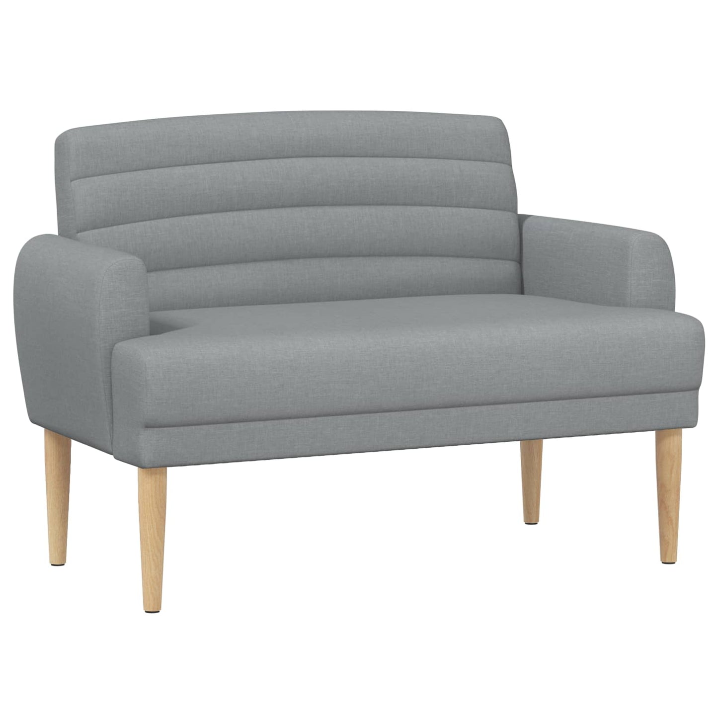 vidaXL Love seat με κουμπιά Ανοιχτό γκρι 116 x 67 x 80 εκ. Ύφασμα