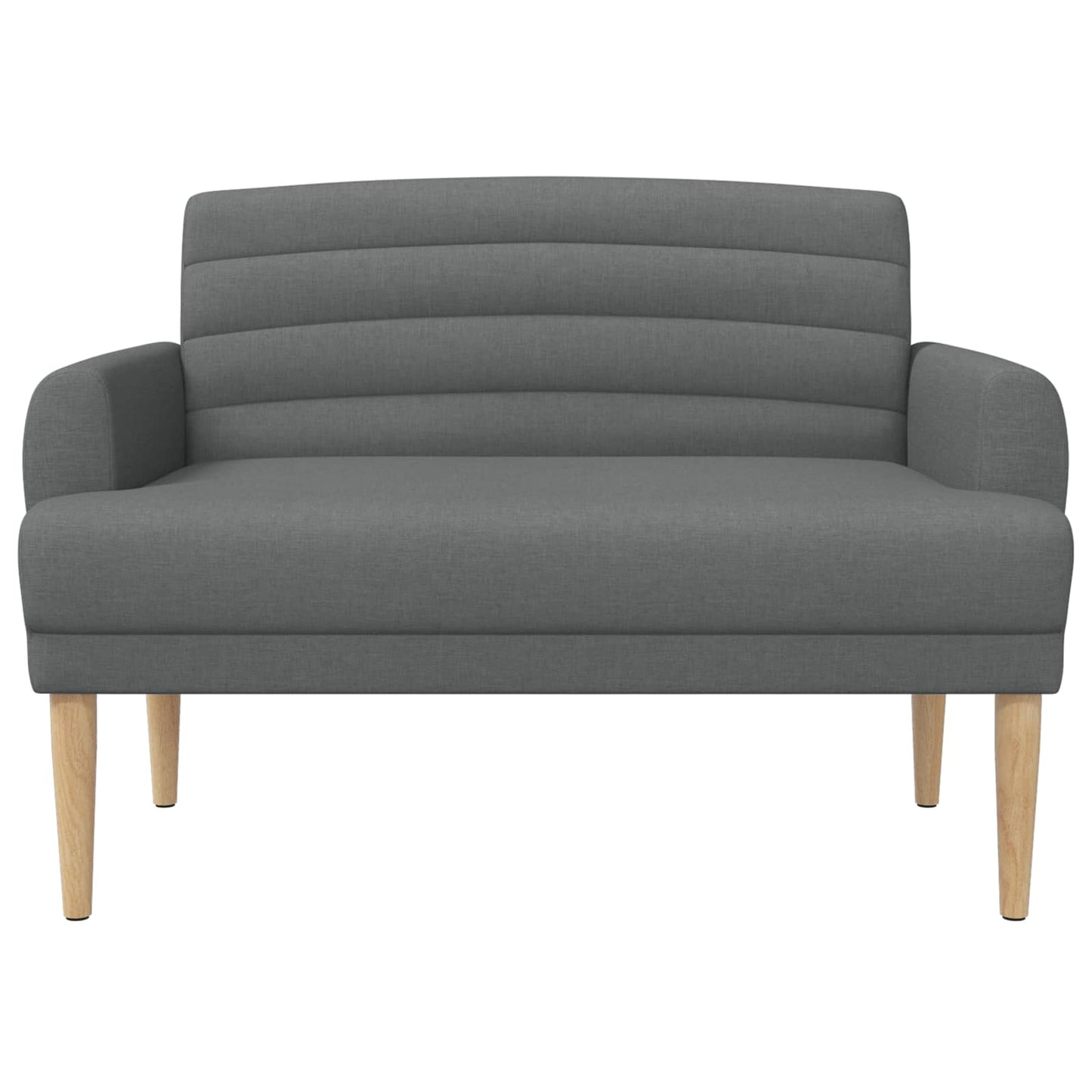 vidaXL Love seat με κουμπιά Σκούρο Γκρι 116 x 67 x 80 εκ. Ύφασμα