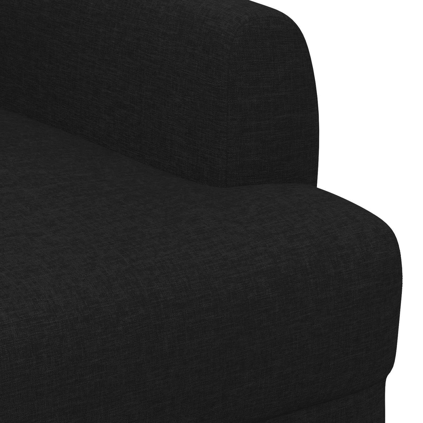 vidaXL Love seat με κουμπιά Μαύρο 116 x 67 x 80 εκ. Ύφασμα