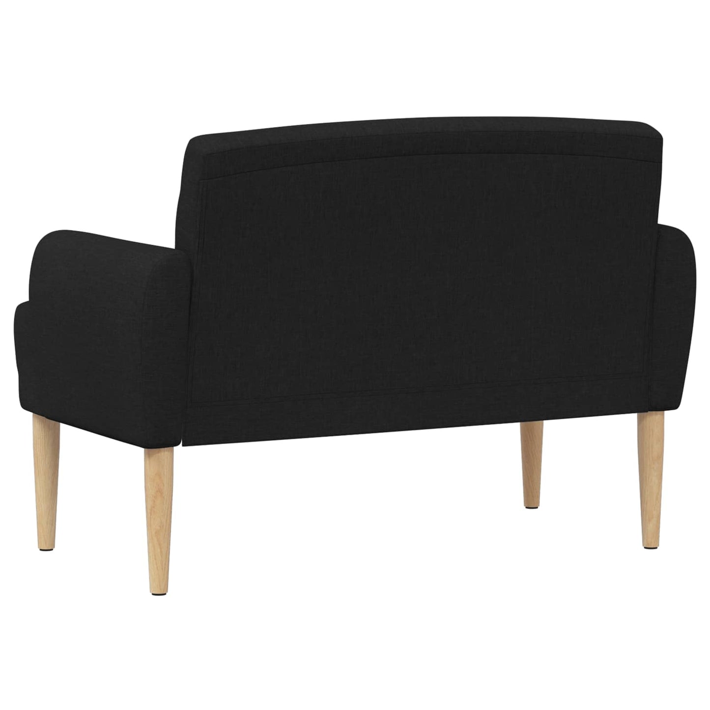 vidaXL Love seat με κουμπιά Μαύρο 116 x 67 x 80 εκ. Ύφασμα
