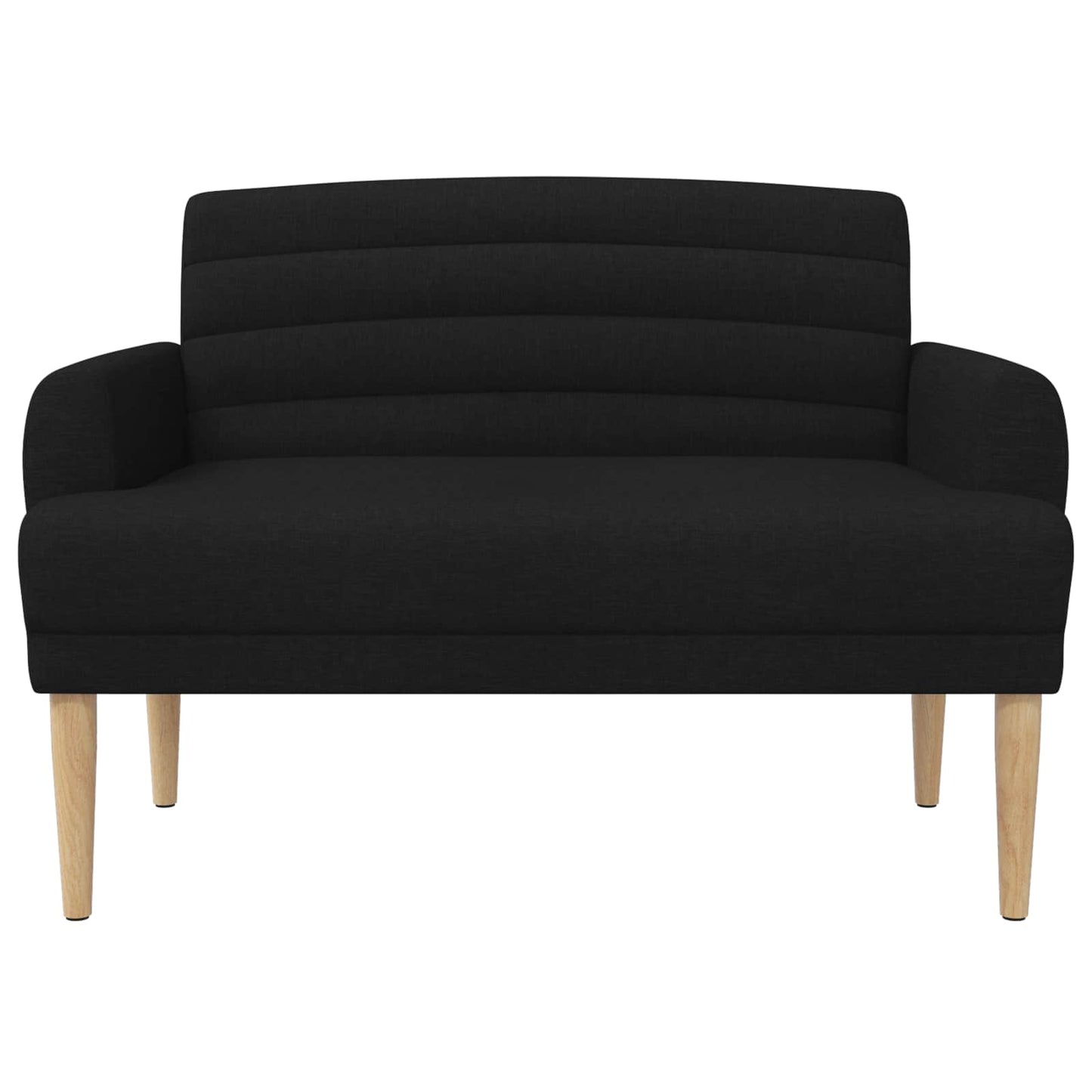 vidaXL Love seat με κουμπιά Μαύρο 116 x 67 x 80 εκ. Ύφασμα