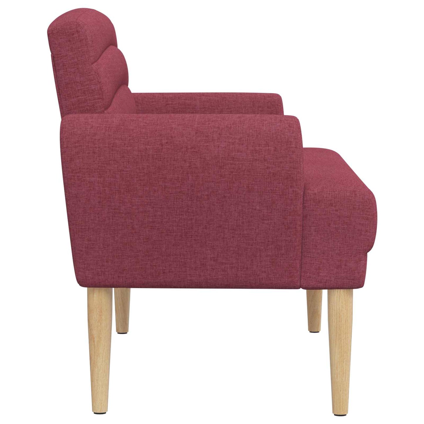 vidaXL Love seat με κουμπιά Κόκκινο 116 x 67 x 80 εκ. Ύφασμα
