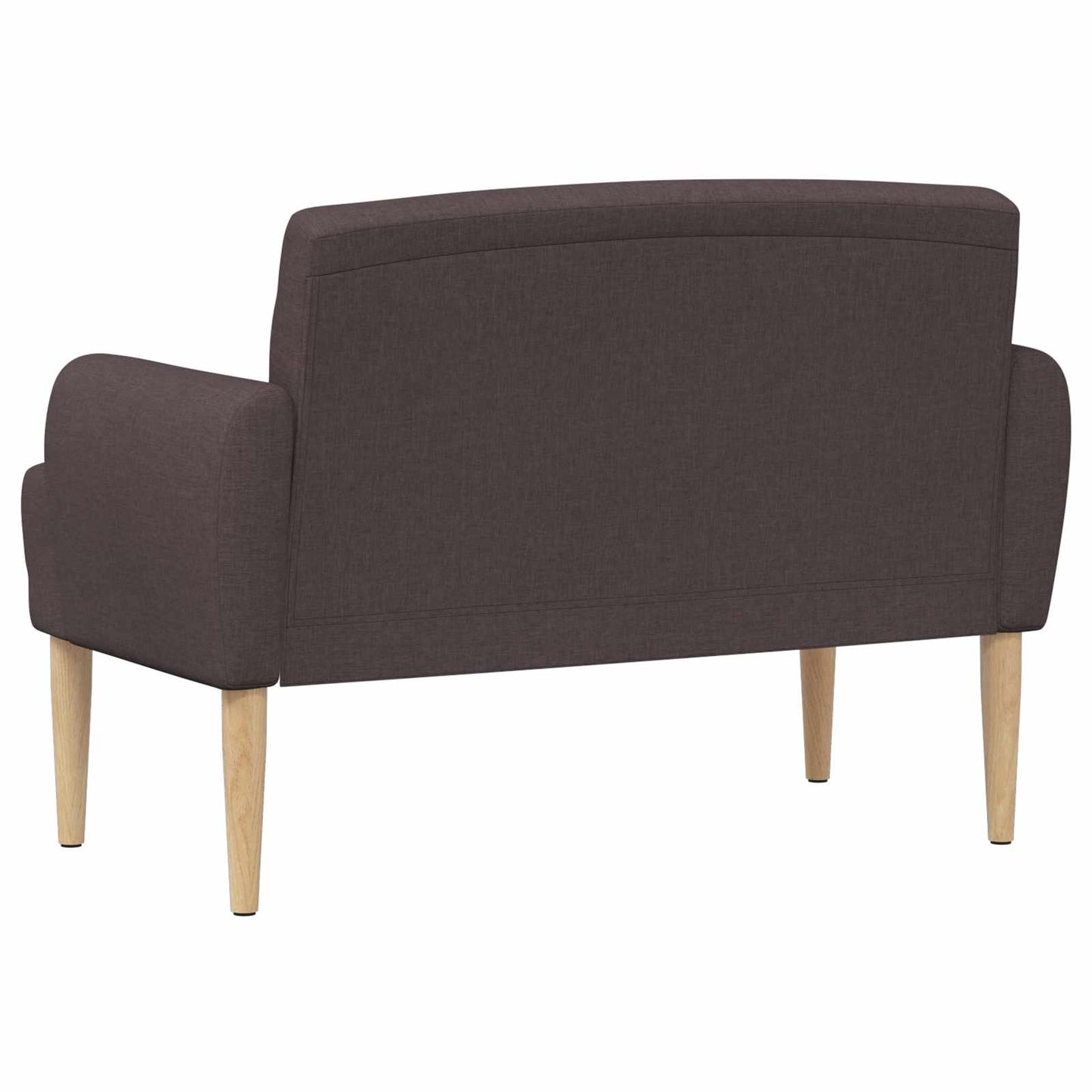 vidaXL Love seat με κουμπιά Σκούρο Καφέ 116 x 67 x 80 εκ. Ύφασμα