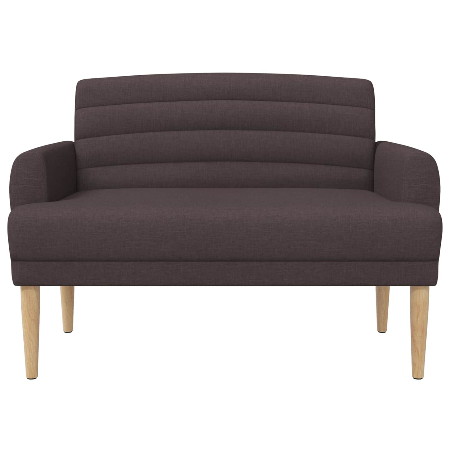 vidaXL Love seat με κουμπιά Σκούρο Καφέ 116 x 67 x 80 εκ. Ύφασμα