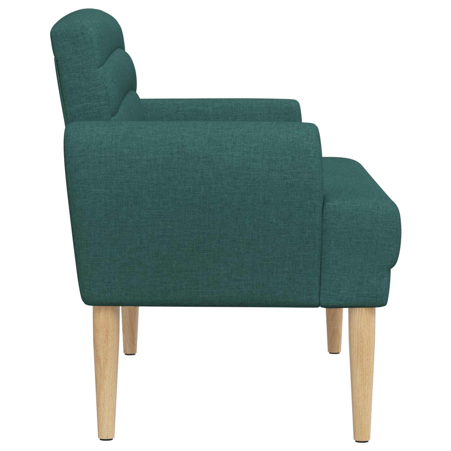 vidaXL Love seat με κουμπιά Σκούρο Πράσινο 116 x 67 x 80 εκ. Ύφασμα