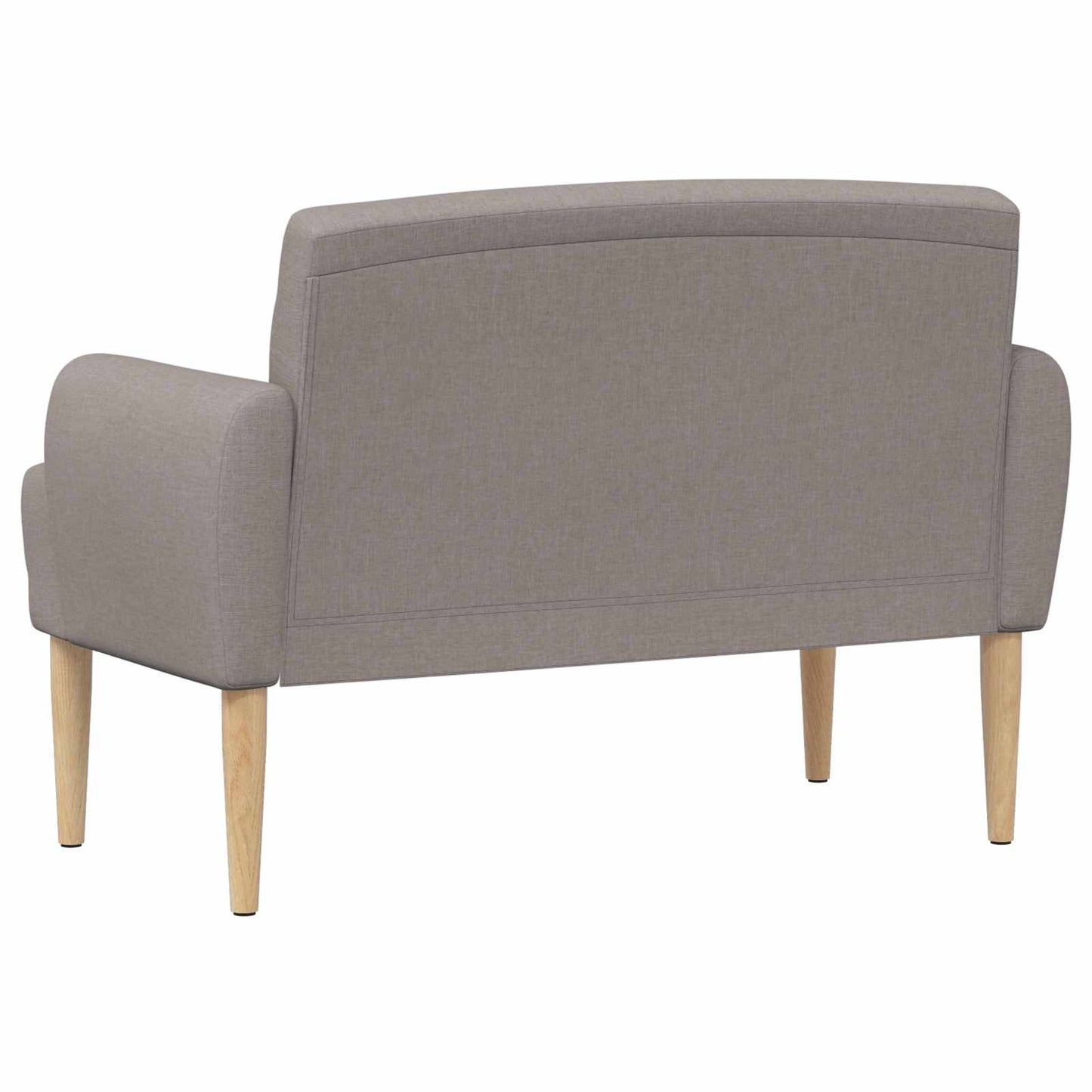 vidaXL Love seat με κουμπιά Taupe 116 x 67 x 80 εκ. Ύφασμα
