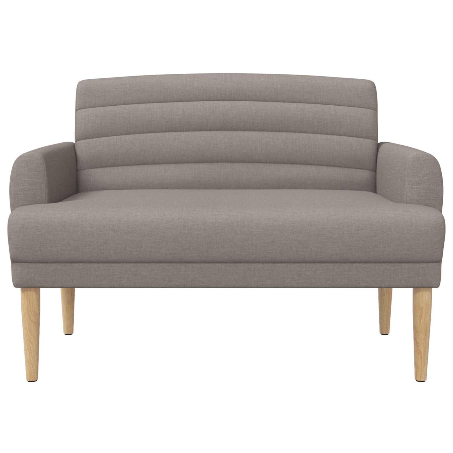 vidaXL Love seat με κουμπιά Taupe 116 x 67 x 80 εκ. Ύφασμα