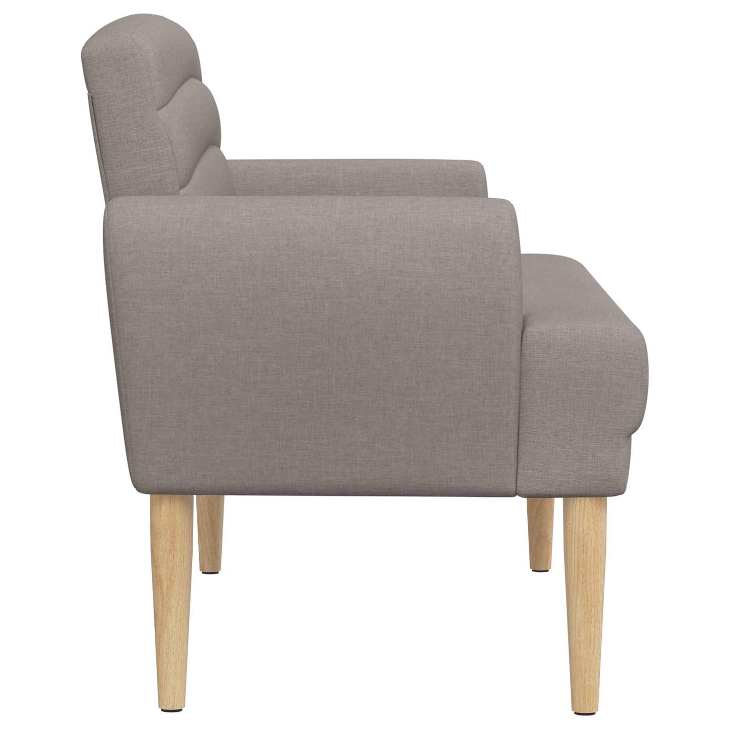 vidaXL Love seat με κουμπιά Taupe 116 x 67 x 80 εκ. Ύφασμα