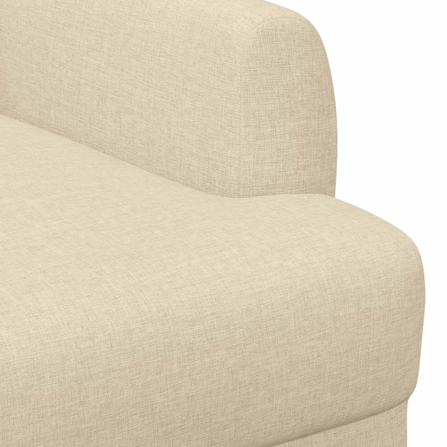 vidaXL Love seat με κουμπιά Κρεμ 116 x 67 x 80 εκ. Ύφασμα