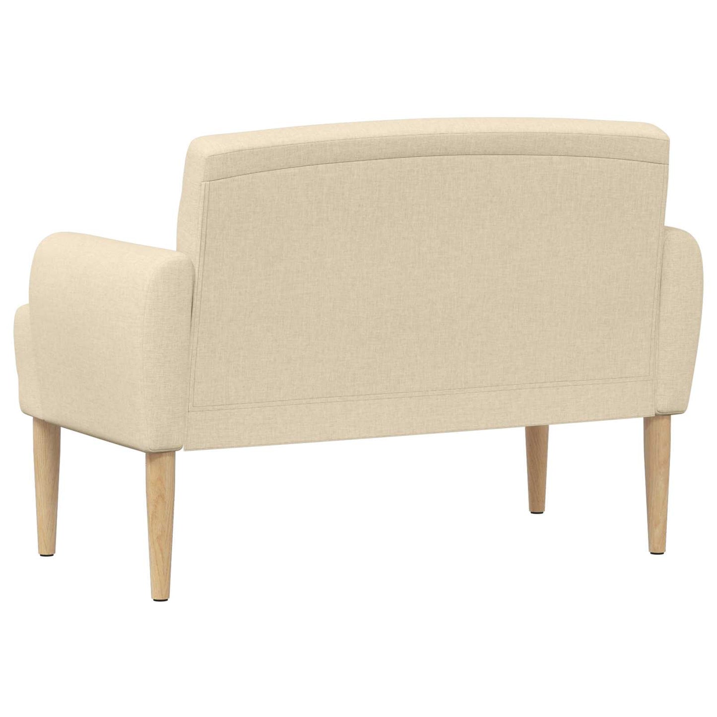 vidaXL Love seat με κουμπιά Κρεμ 116 x 67 x 80 εκ. Ύφασμα