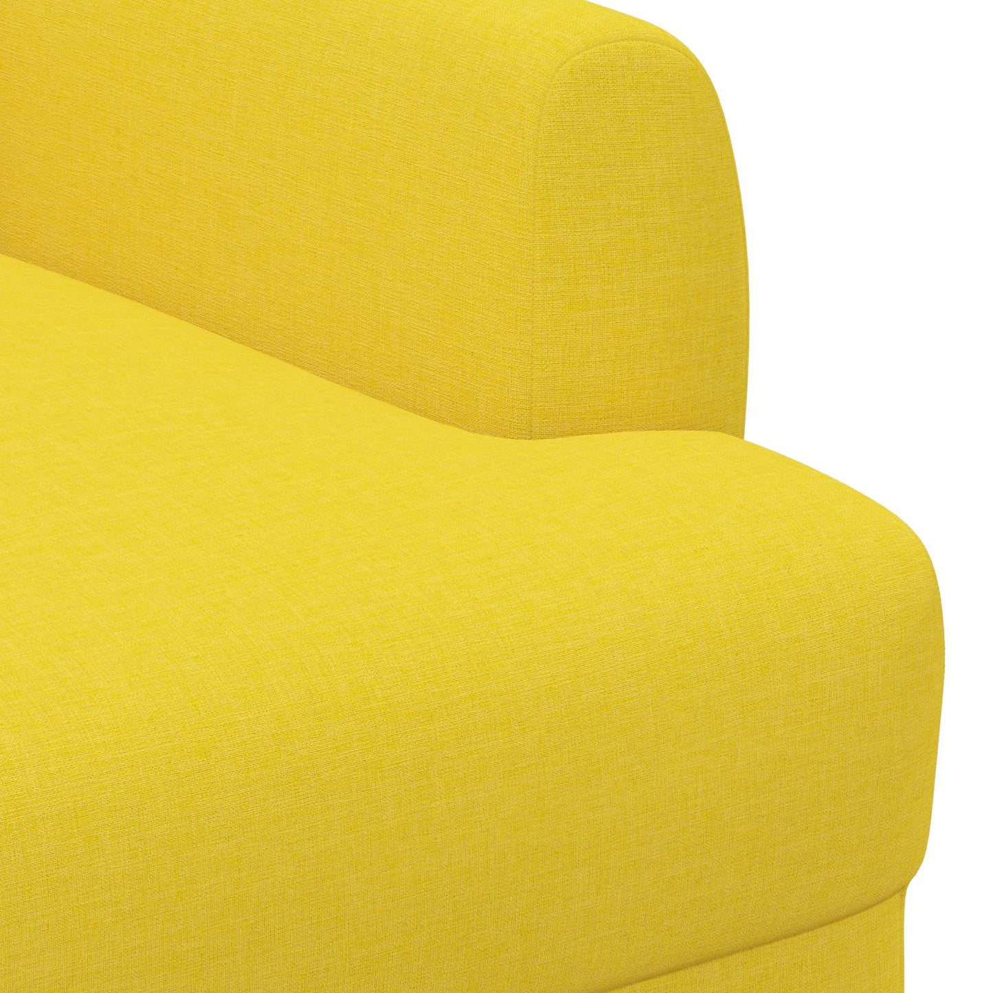 vidaXL Love seat με κουμπιά Απαλό Κίτρινο 116 x 67 x 80 εκ. Ύφασμα