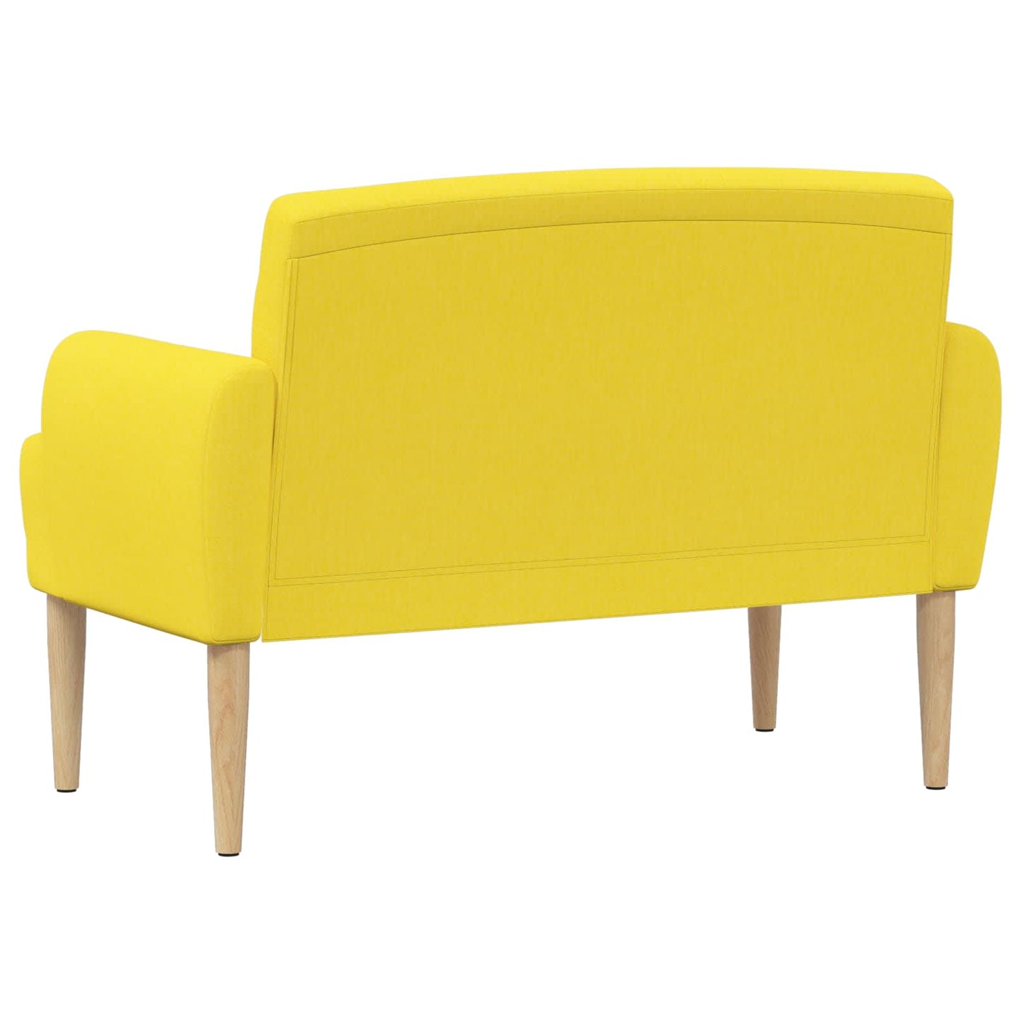 vidaXL Love seat με κουμπιά Απαλό Κίτρινο 116 x 67 x 80 εκ. Ύφασμα