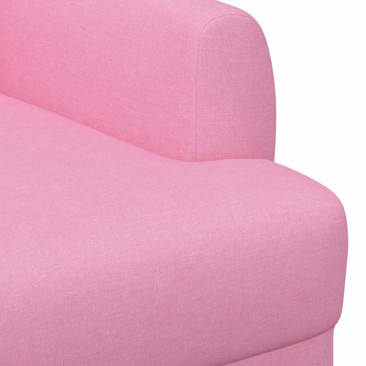 vidaXL Love seat με κουμπιά Ροζ 116 x 67 x 80 εκ. Ύφασμα