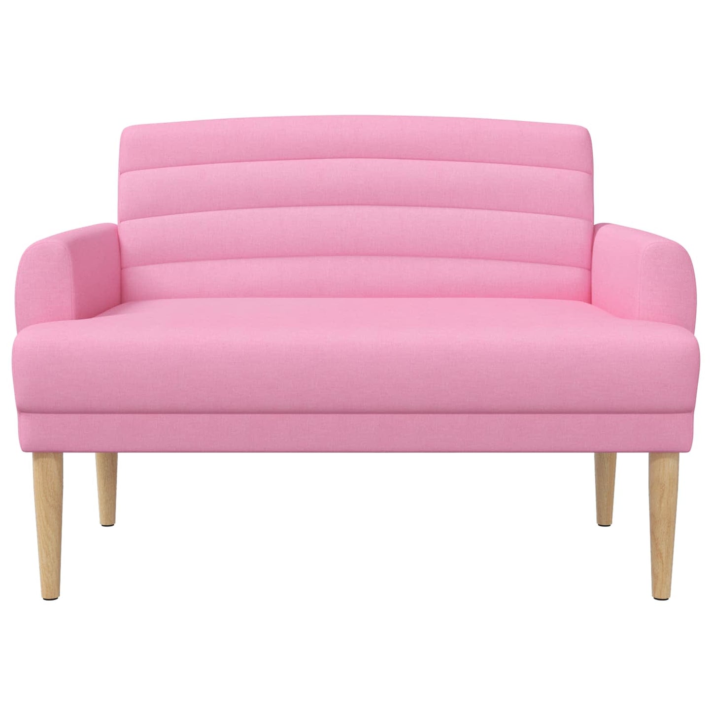 vidaXL Love seat με κουμπιά Ροζ 116 x 67 x 80 εκ. Ύφασμα
