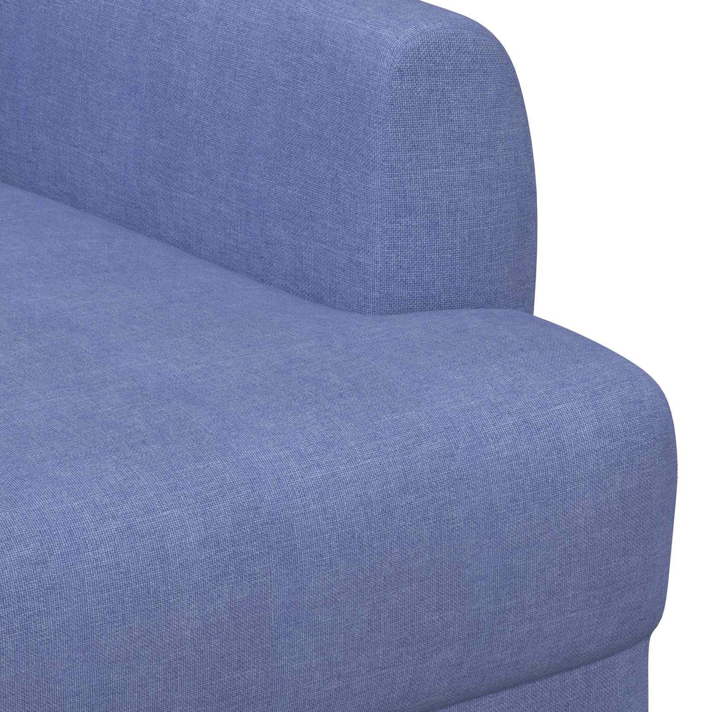 vidaXL Love seat με κουμπιά Μπλε τζην 116 x 67 x 80 εκ. Ύφασμα