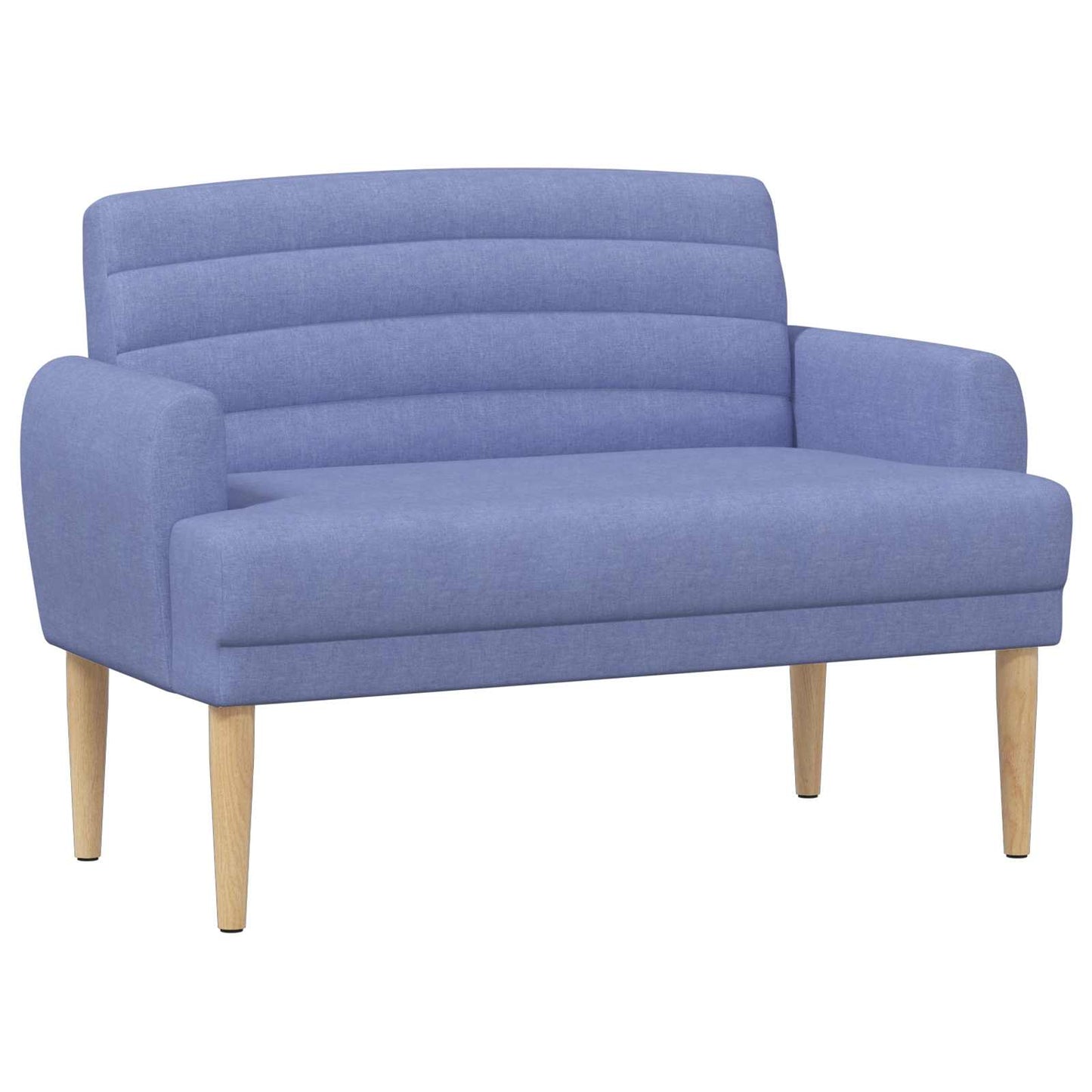 vidaXL Love seat με κουμπιά Μπλε τζην 116 x 67 x 80 εκ. Ύφασμα