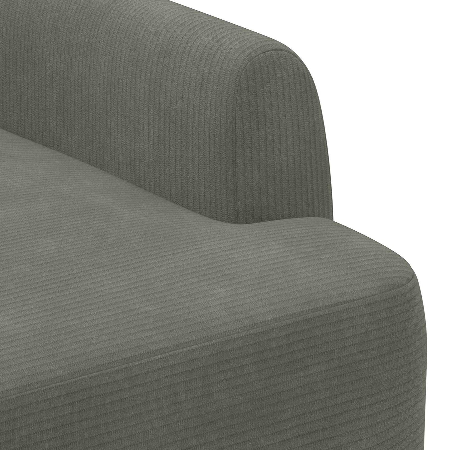 vidaXL Love seat με κουμπιά Ανοιχτό γκρι 116 x 67 x 81 εκ
