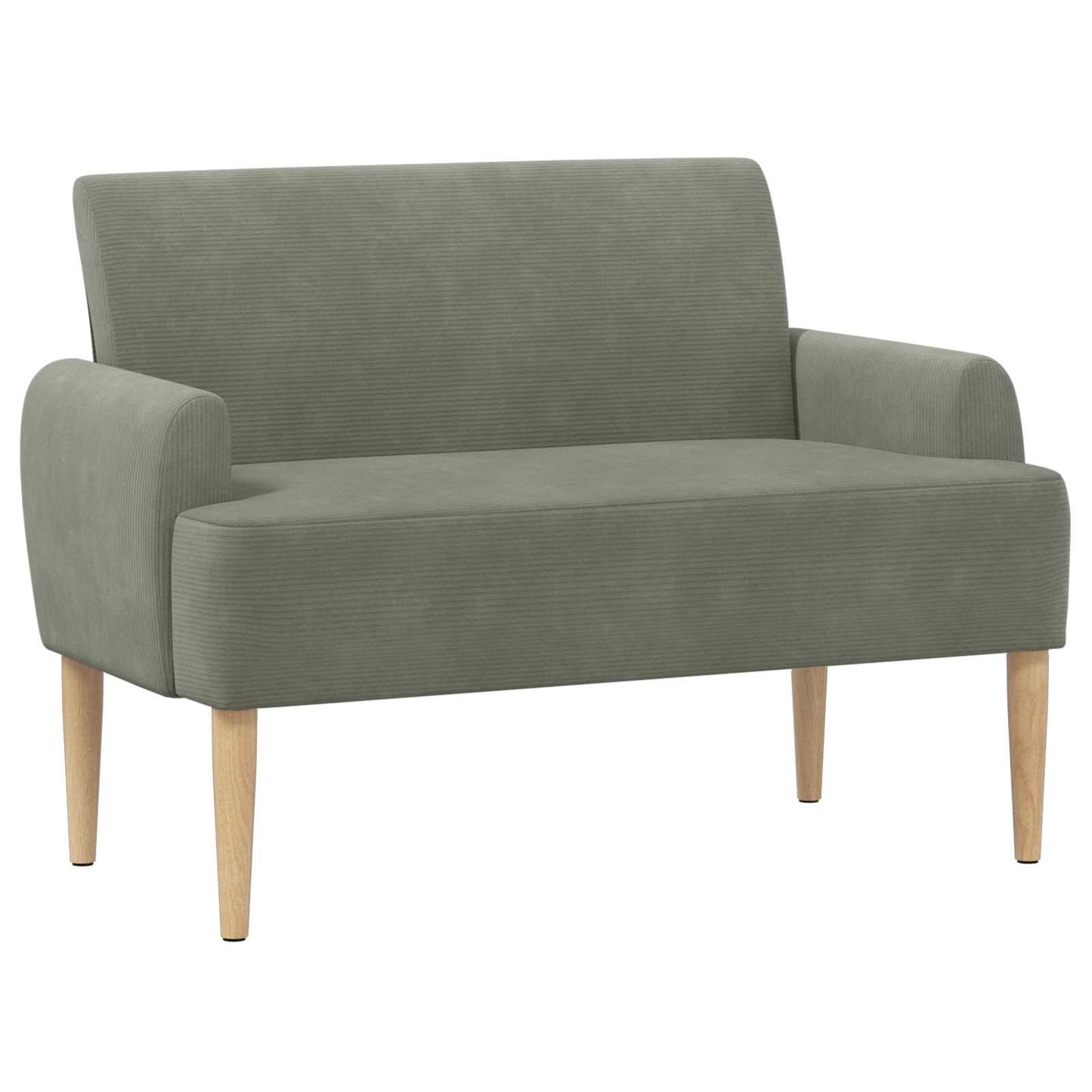 vidaXL Love seat με κουμπιά Ανοιχτό γκρι 116 x 67 x 81 εκ