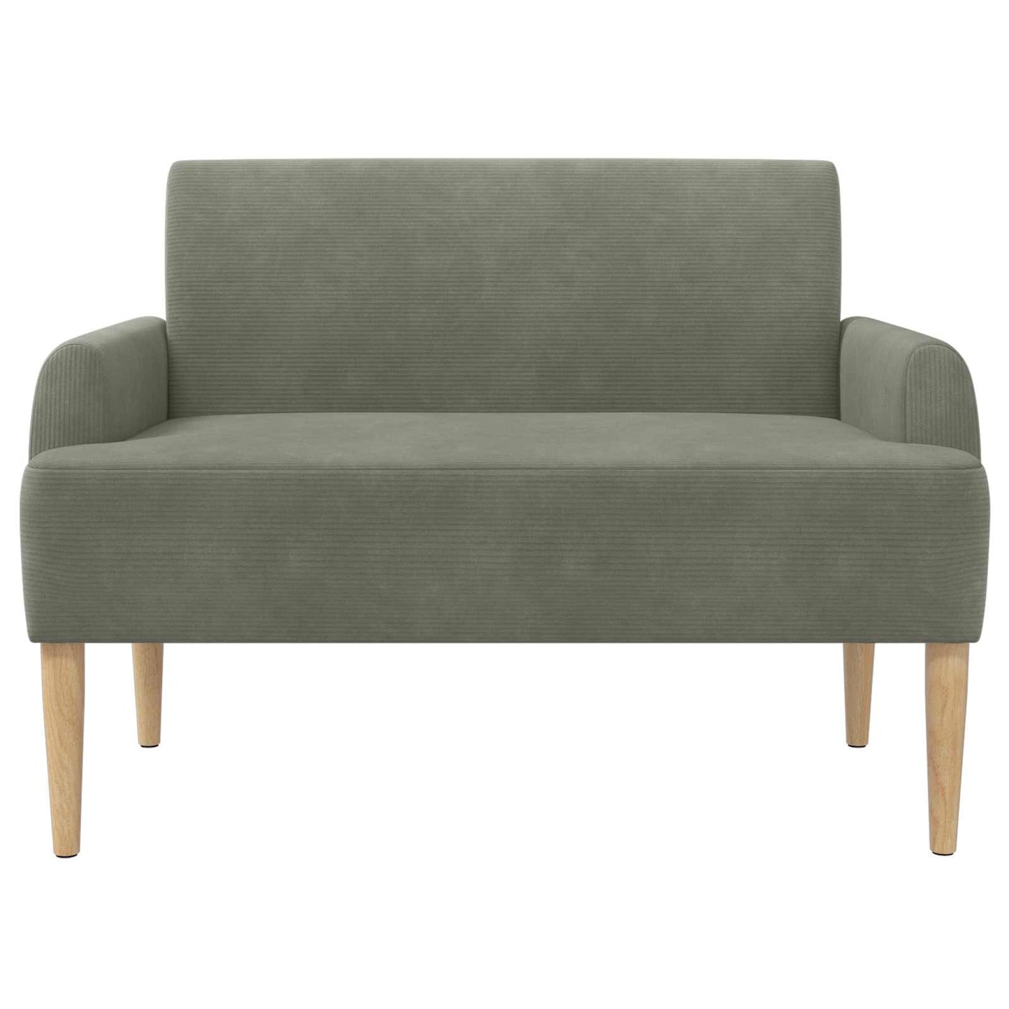 vidaXL Love seat με κουμπιά Ανοιχτό γκρι 116 x 67 x 81 εκ