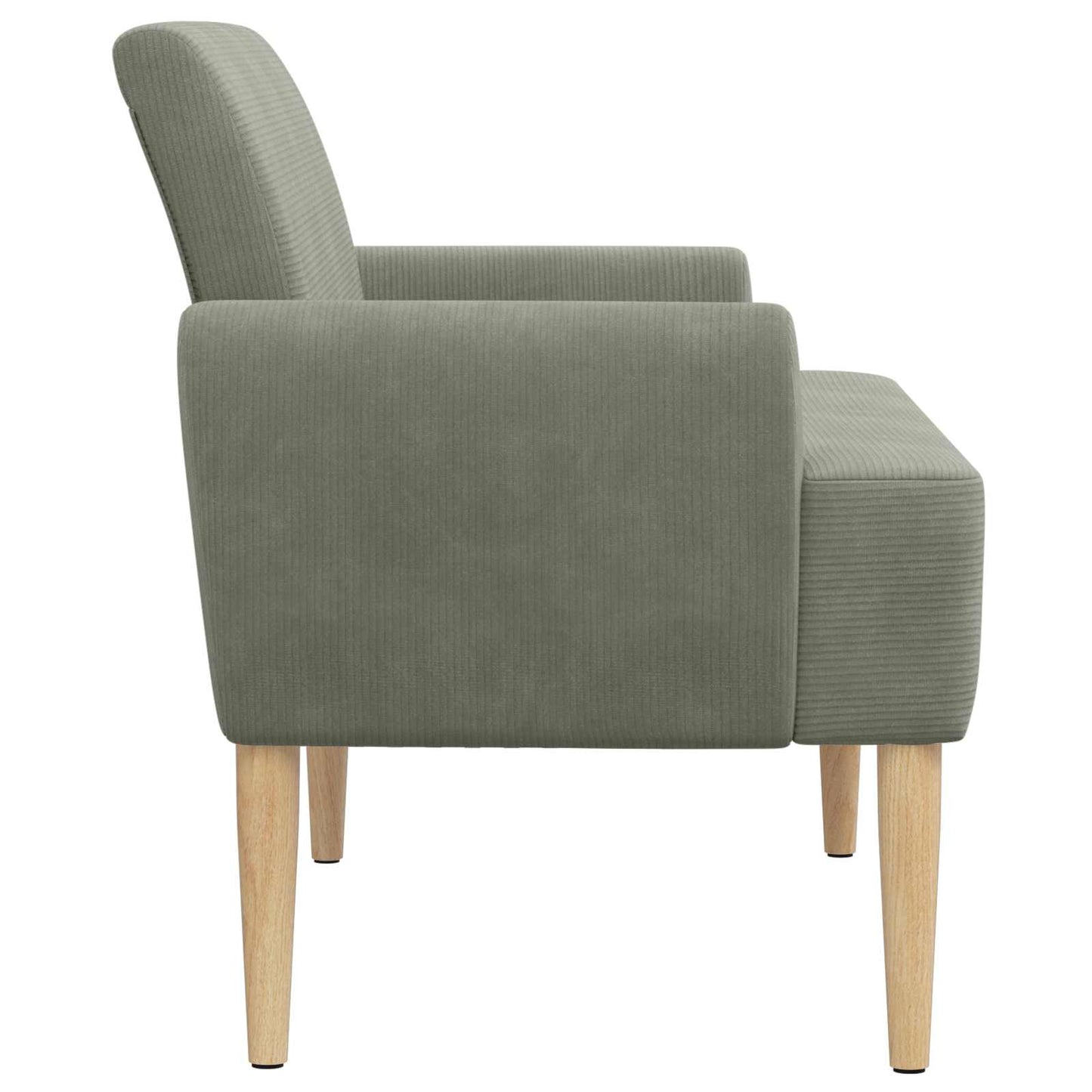 vidaXL Love seat με κουμπιά Ανοιχτό γκρι 116 x 67 x 81 εκ