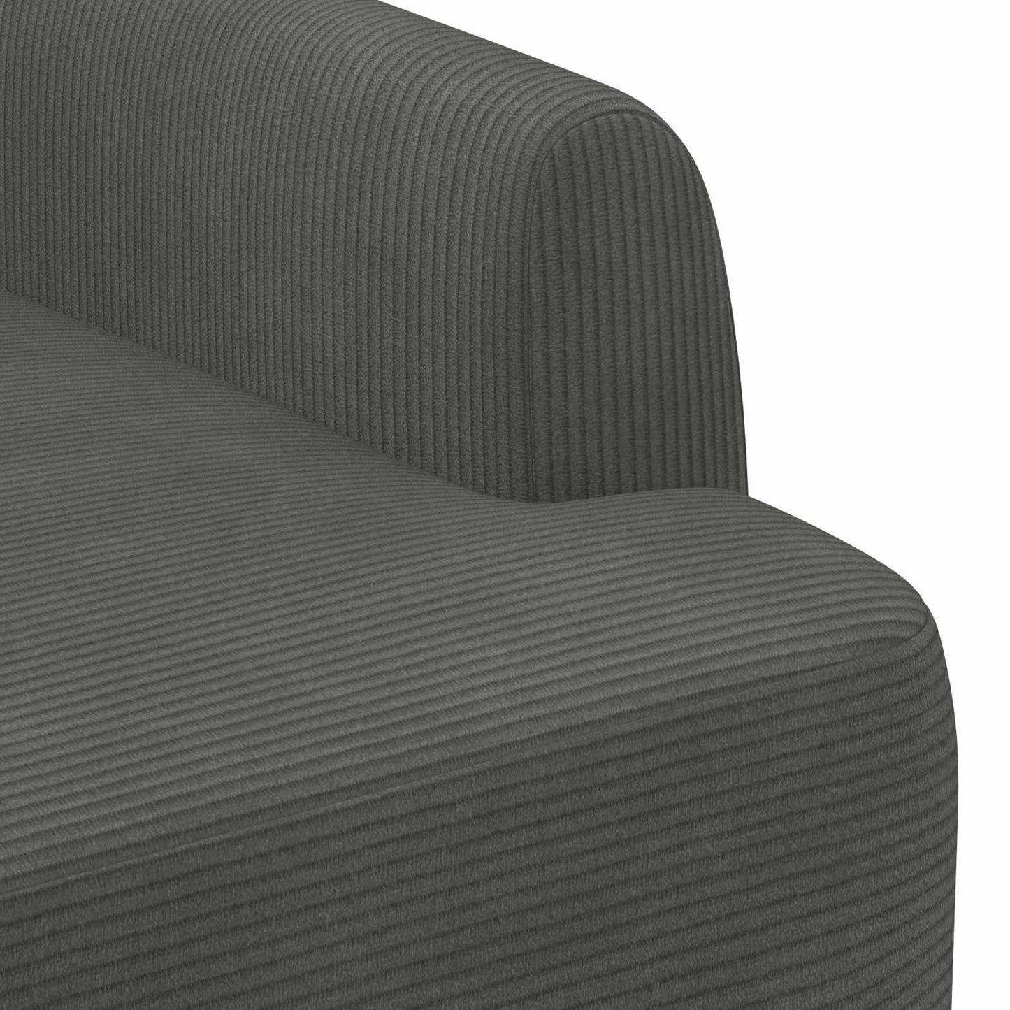 vidaXL Love seat με κουμπιά Σκούρο Γκρι 116 x 67 x 81 εκ