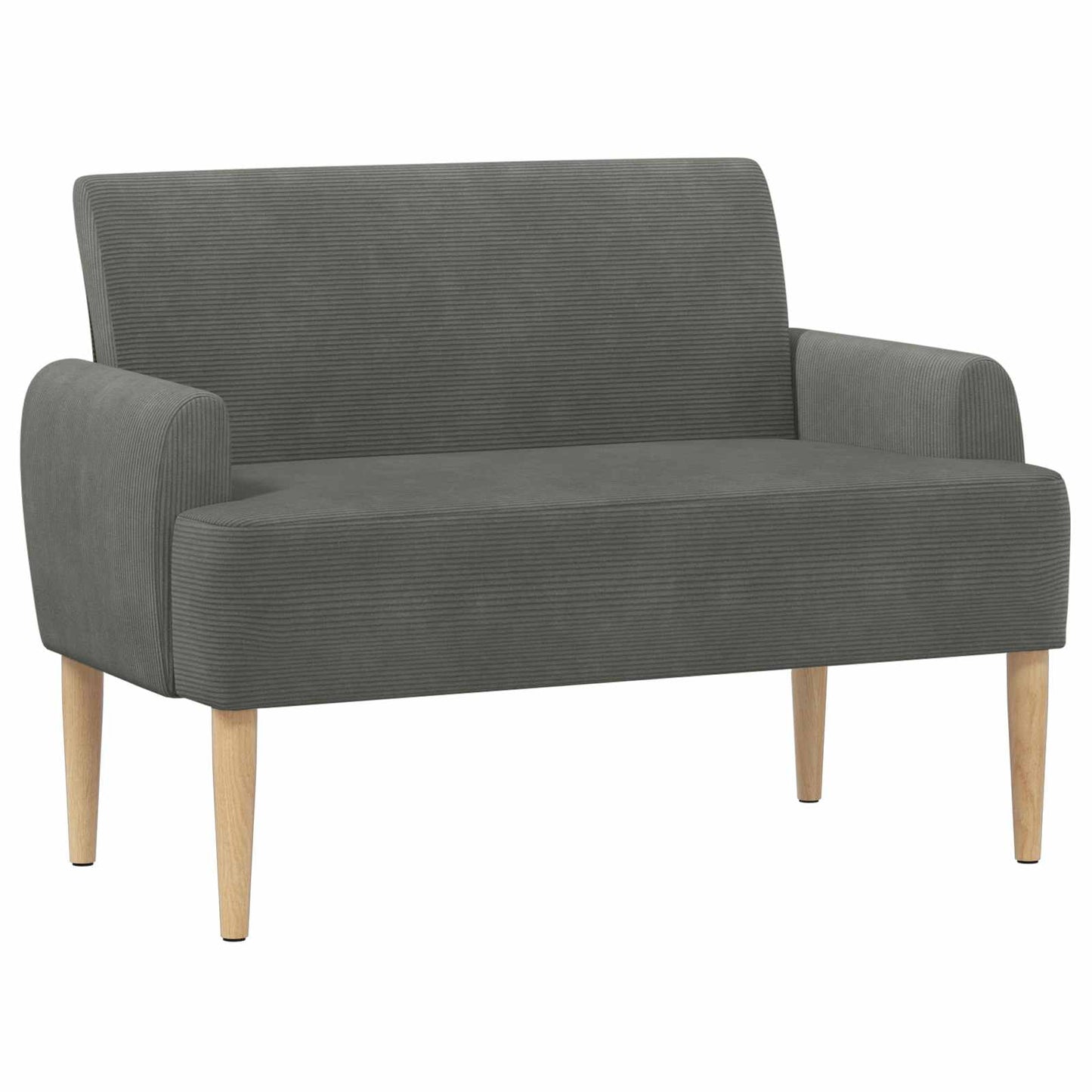 vidaXL Love seat με κουμπιά Σκούρο Γκρι 116 x 67 x 81 εκ