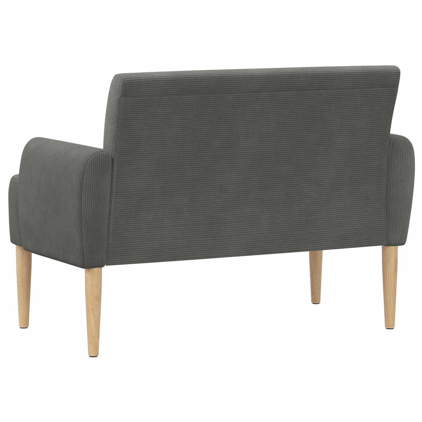 vidaXL Love seat με κουμπιά Σκούρο Γκρι 116 x 67 x 81 εκ