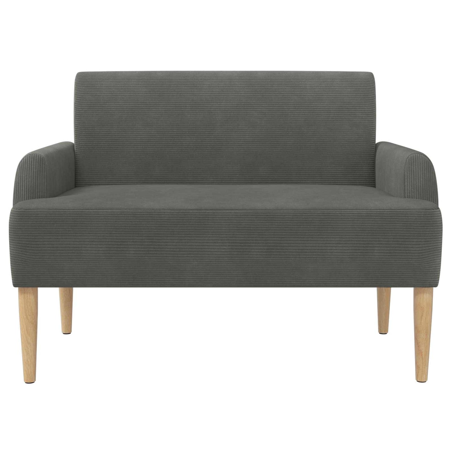 vidaXL Love seat με κουμπιά Σκούρο Γκρι 116 x 67 x 81 εκ