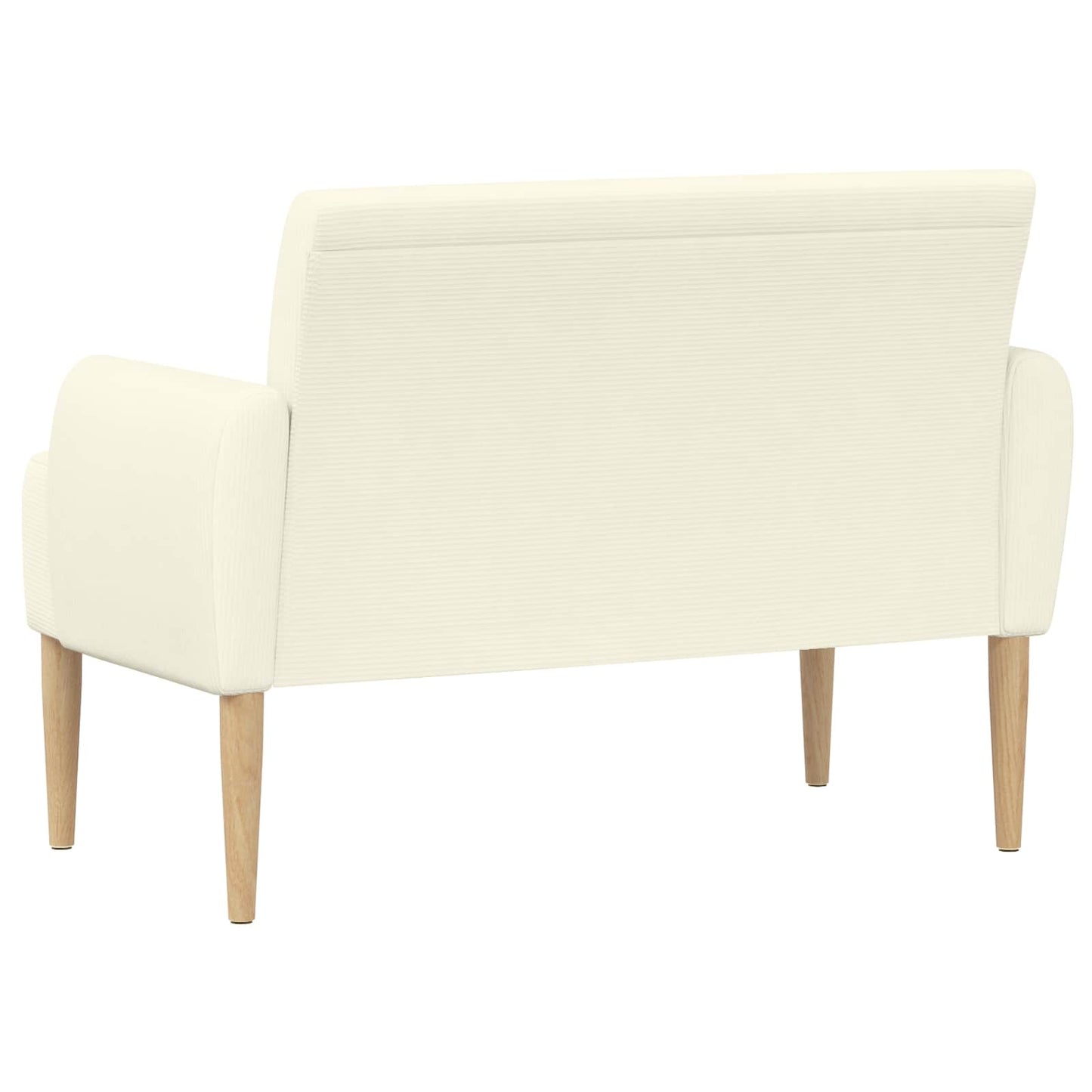 vidaXL Love seat με κουμπιά Κρεμ 116 x 67 x 81 εκ Υφασμάτινο Κορντουρά