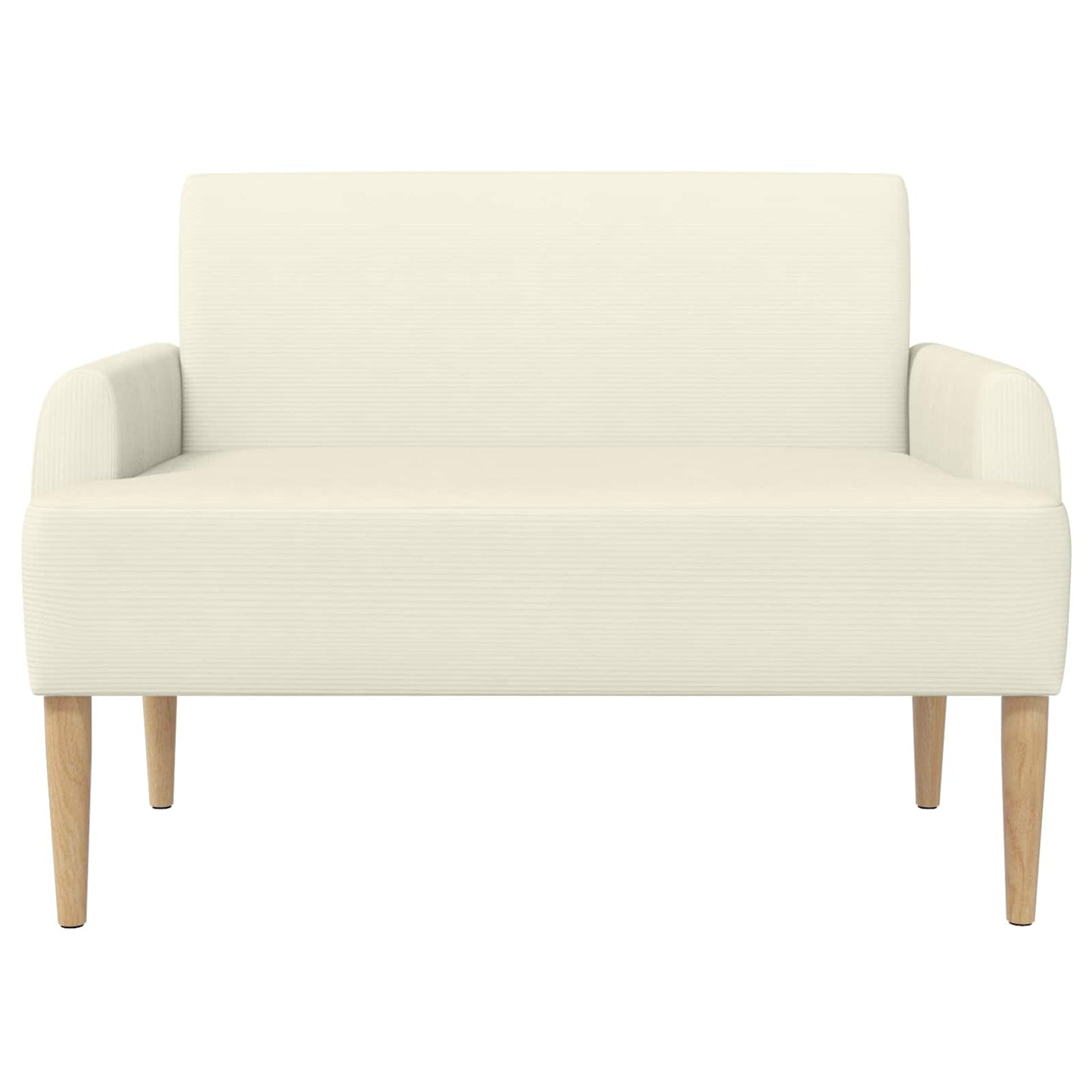 vidaXL Love seat με κουμπιά Κρεμ 116 x 67 x 81 εκ Υφασμάτινο Κορντουρά